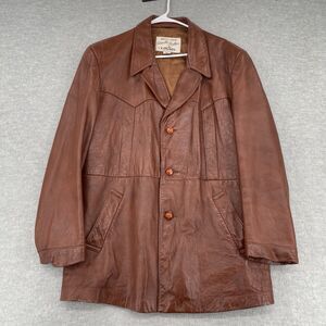 VTG 70s Grais Leather Jacket Men's 42 Reg Angel Skin Cabretta Disco Rockabilly